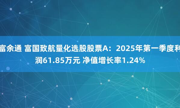 富余通 富国致航量化选股股票A：2025年第一季度利润61.85万元 净值增长率1.24%